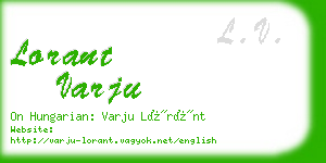 lorant varju business card